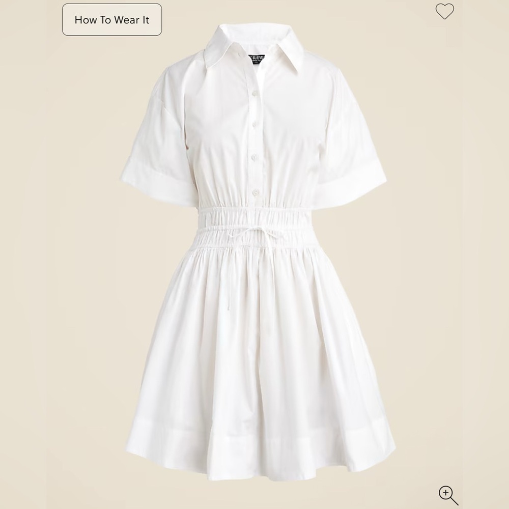 NWT Elena mini shirtdress in cotton poplin Size 0